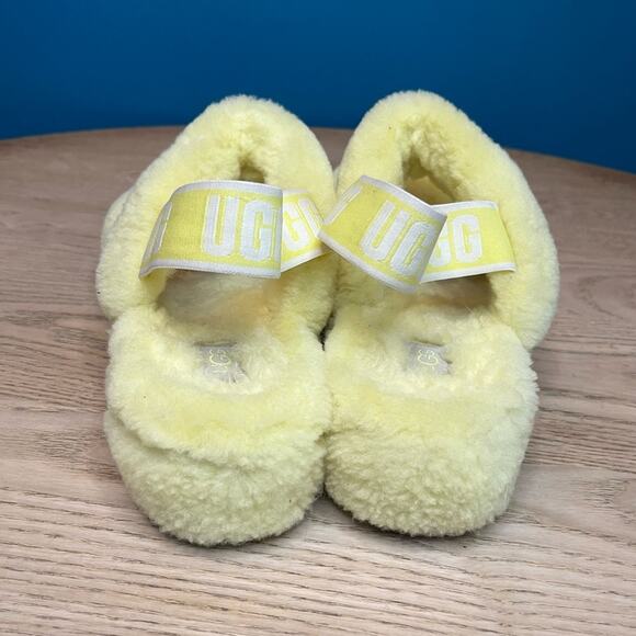 UGG Oh Yeah Double Strap Slide Slingback Sandals Slippers Yellow Women’s Size 9 - Picture 3 of 8